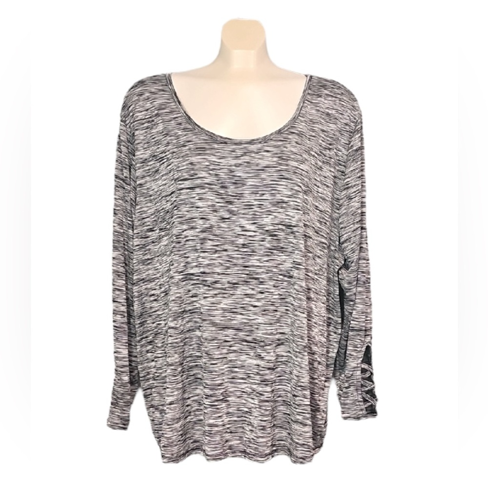 💚 ACX Women's Gray Long Sleeve Top, Size 3X